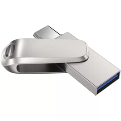 256 GB All‑Metal Dual‑Interface USB‑A & USB‑C Flash Drive