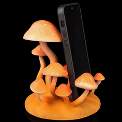 Fantasy Mushroom Shaped Phone Holder, Decorative Desktop Device Support Stand For Bedside And Workstation