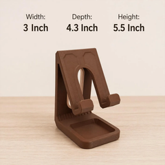 Dual-Function Desktop Device Support Bracket, Integrated Smartphone Holder With Built-In Storage Compartment For Audio Accessories
