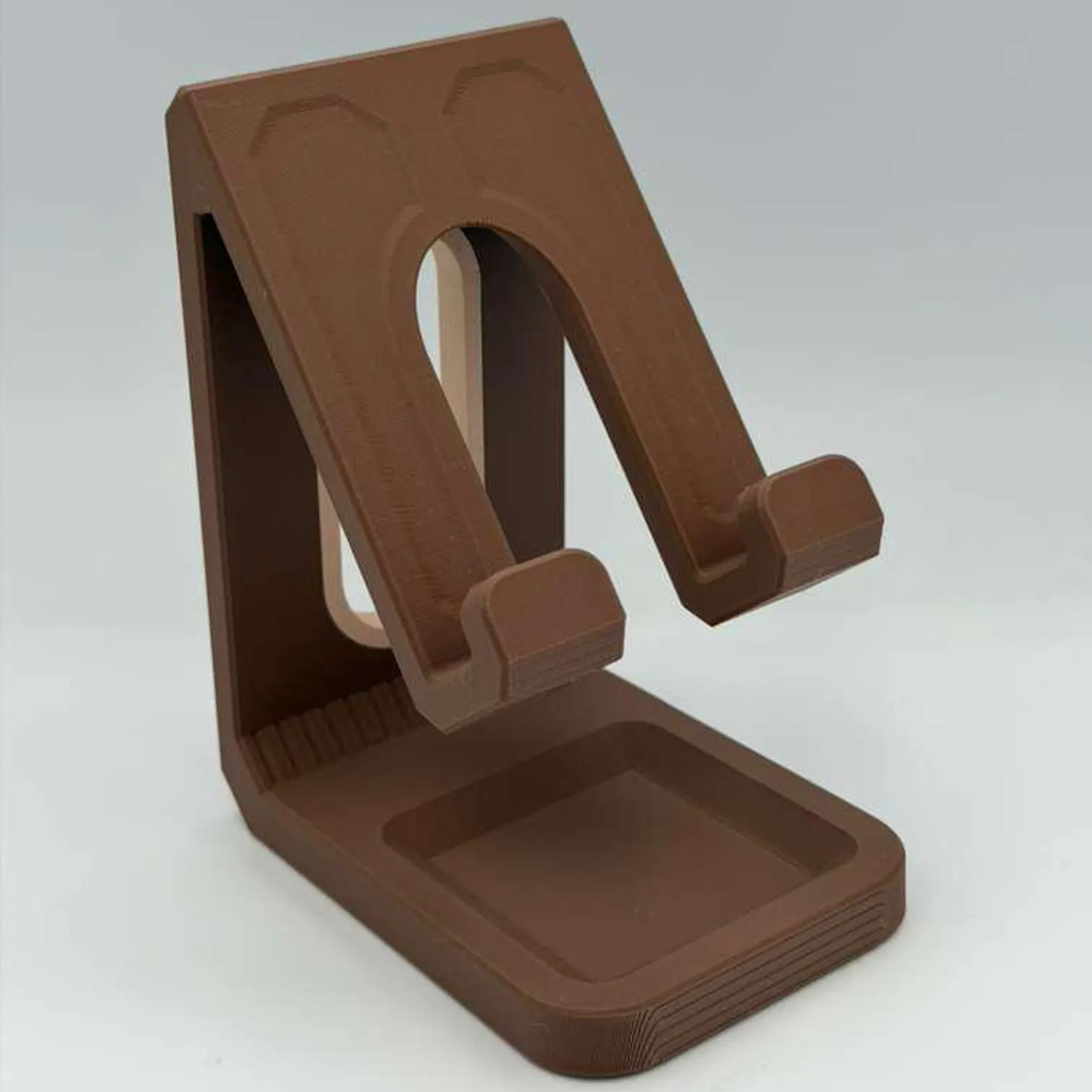 Dual-Function Desktop Device Support Bracket, Integrated Smartphone Holder With Built-In Storage Compartment For Audio Accessories