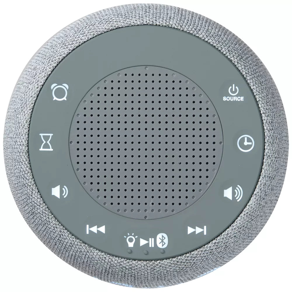 Bluetooth White Noise Alarm Clock Speaker with Color‑Changing Night Light